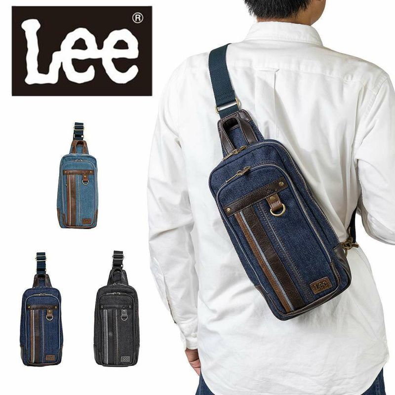 Leeリーボディバッグデニムメンズブランドワンショルダーショルダーバッグボディーバッグボディバック斜め掛けバッグ斜めがけバッグ人気かっこいいシンプルおしゃれ大人320-3260