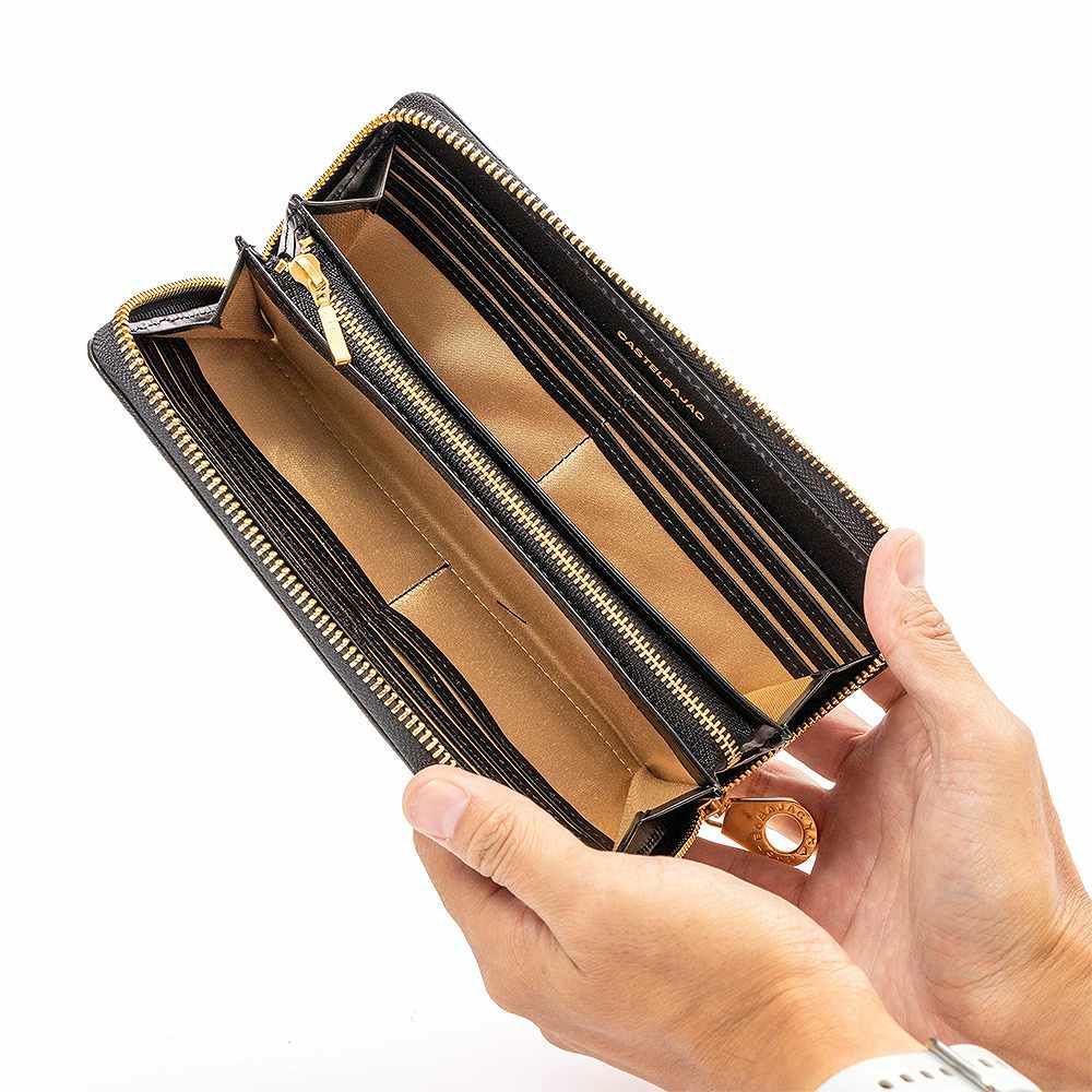 カステルバジャック財布長財布ラウンドファスナーシェストメンズレディースCASTELBAJAC本革革レザーファスナー付きファスナー小銭入れ付き大容量男性ギフトプレゼント人気ブランド27605