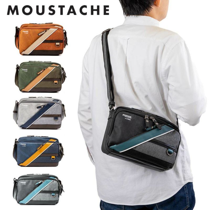 MOUSTACHEショルダーバッグムスタッシュメンズレディースショルダーショルダーバック斜めがけ斜め掛けバッグバックおしゃれかっこいいカジュアル人気通学軽量ブランド大人30代40代50代JBJ0390