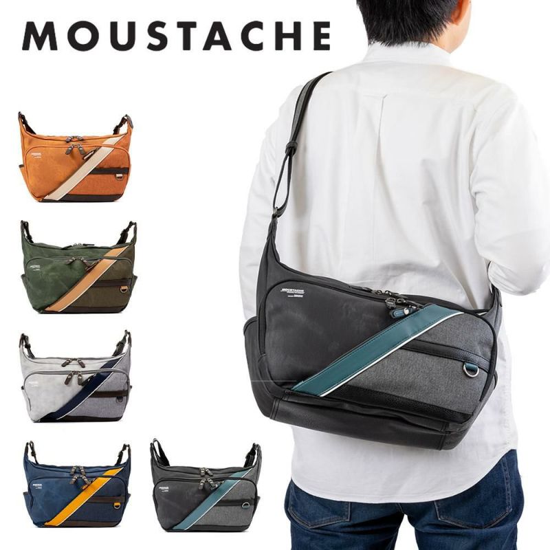 MOUSTACHEショルダーバッグムスタッシュメンズレディース大きめ大容量ショルダーショルダーバック斜めがけ斜め掛けおしゃれかっこいいカジュアル人気軽量ブランド大人30代40代50代JBJ0392