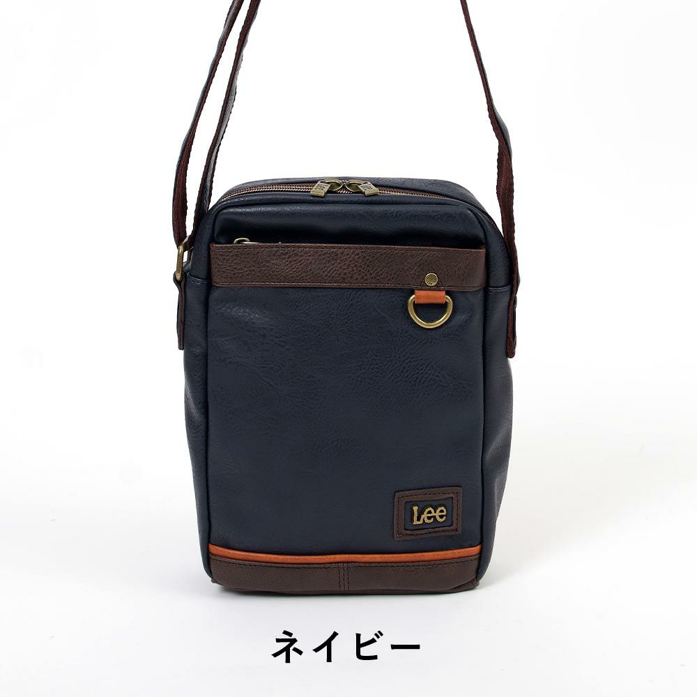 Leeリーショルダーバッグメンズレディース縦型ブランド合皮ショルダーバック斜め掛けバッグ斜めがけバッグ人気大人シンプルコンパクトおしゃれ320-3107