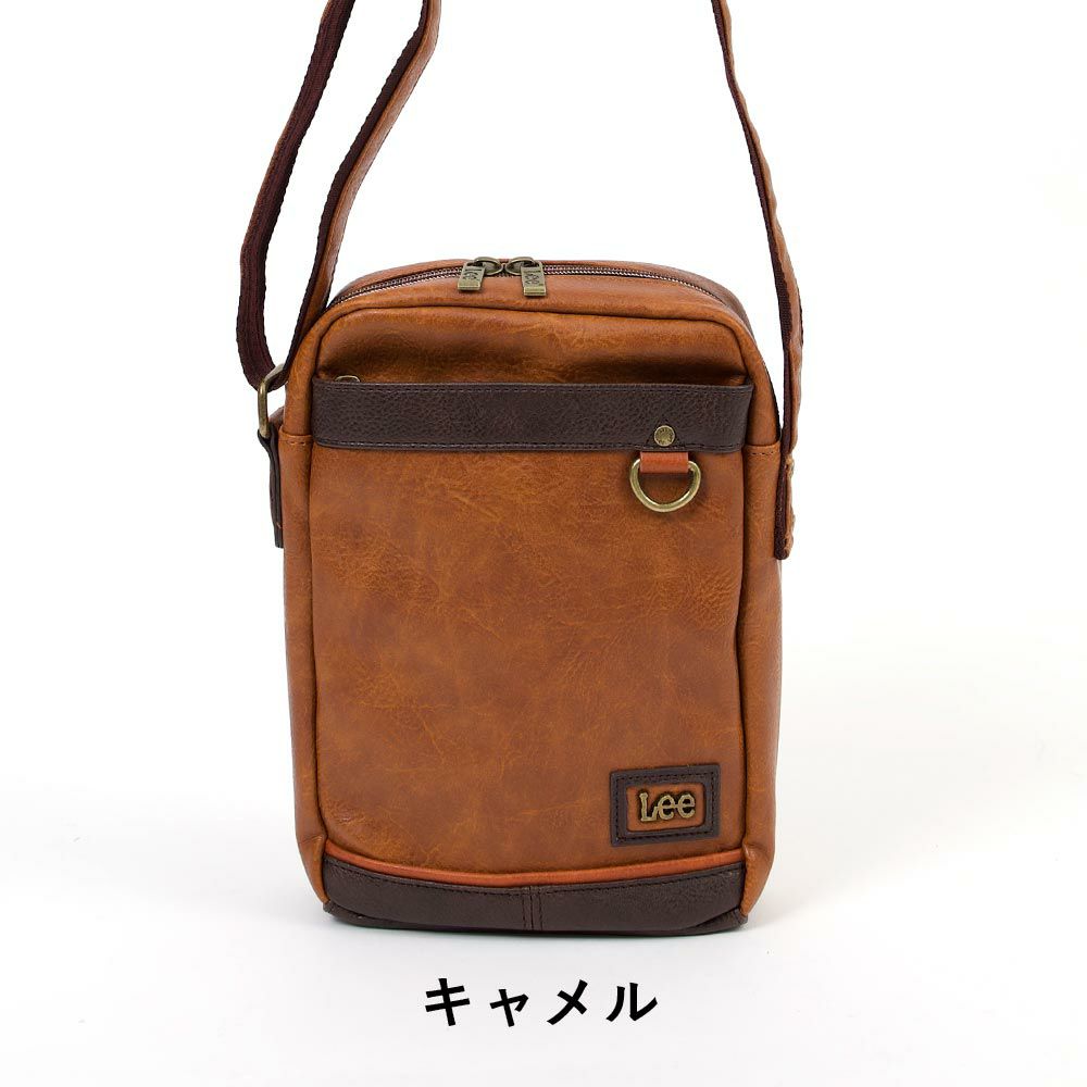 Leeリーショルダーバッグメンズレディース縦型ブランド合皮ショルダーバック斜め掛けバッグ斜めがけバッグ人気大人シンプルコンパクトおしゃれ320-3107