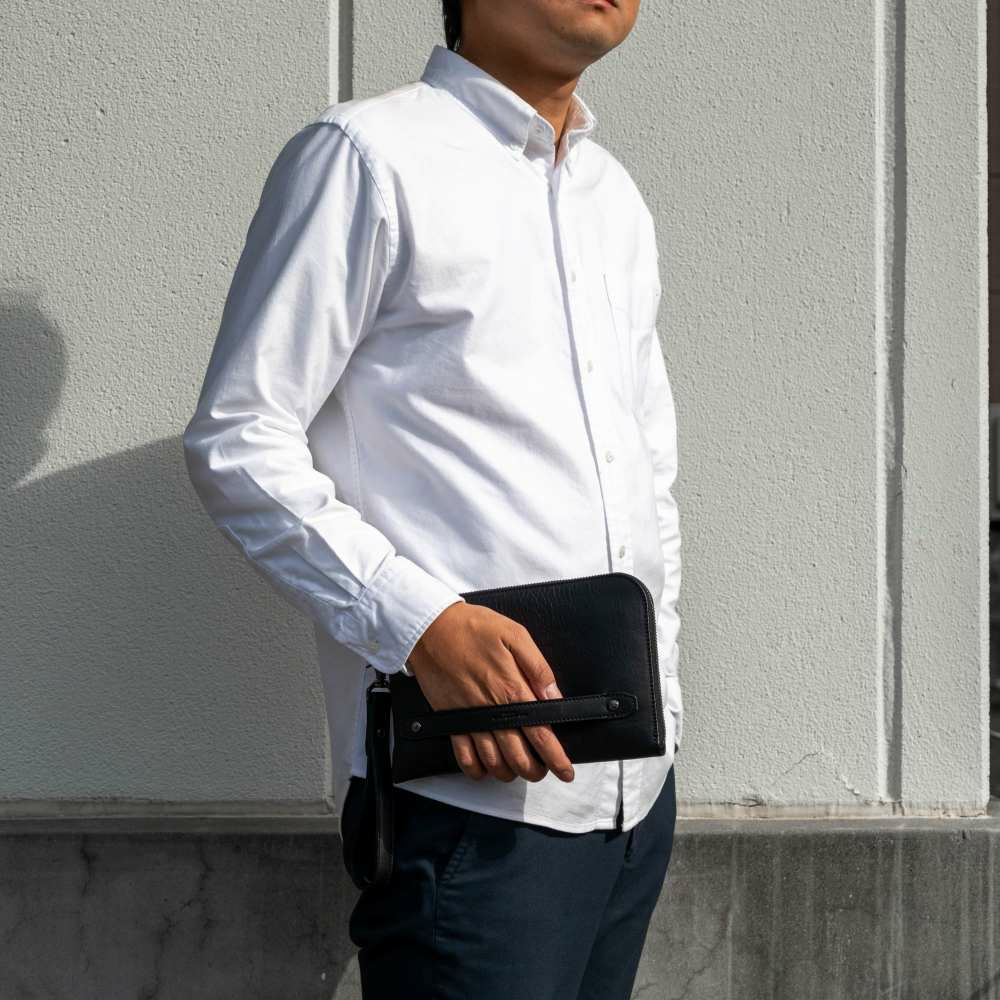 JOYAセカンドバッグ本革メンズジョヤクラッチバッグセカンドバック持ち手ファスナー革レザー結婚式葬式冠婚葬祭J4713