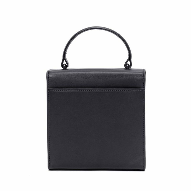 KLONクローンミニトートバッグショルダーバッグ2WAYレディースACTIVELEATHERBAG-VNM-FLAPTYPEトートハンドバッグミニトートおしゃれかわいいBLACK×BLACK