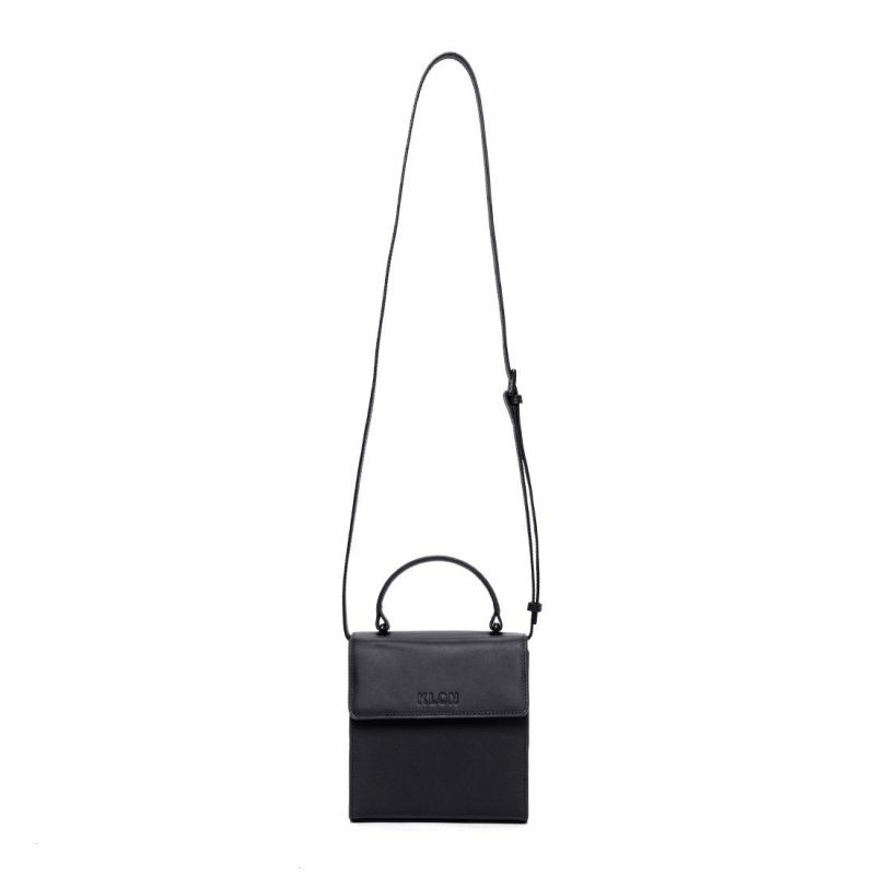 KLONクローンミニトートバッグショルダーバッグ2WAYレディースACTIVELEATHERBAG-VNM-FLAPTYPEトートハンドバッグミニトートおしゃれかわいいBLACK×BLACK