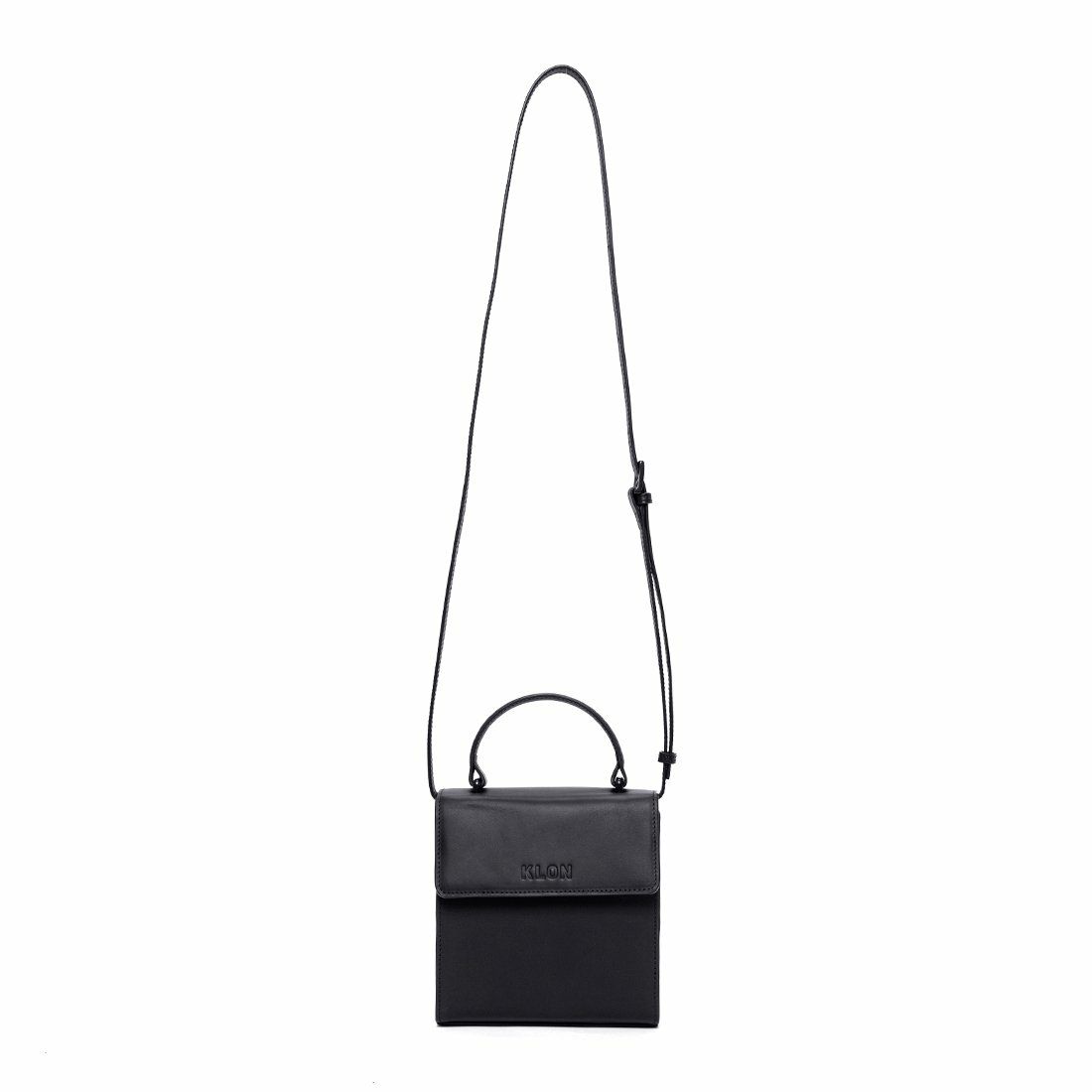 KLONクローンミニトートバッグショルダーバッグ2WAYレディースACTIVELEATHERBAG-VNM-FLAPTYPEトートハンドバッグミニトートおしゃれかわいいBLACK×BLACK