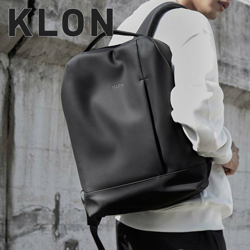 KLONリュッククローンメンズレディースMATTECOATEDRUCKSACK-BOD16Lバックパックリュックサック通学通勤撥水おしゃれブラック黒モノトーン
