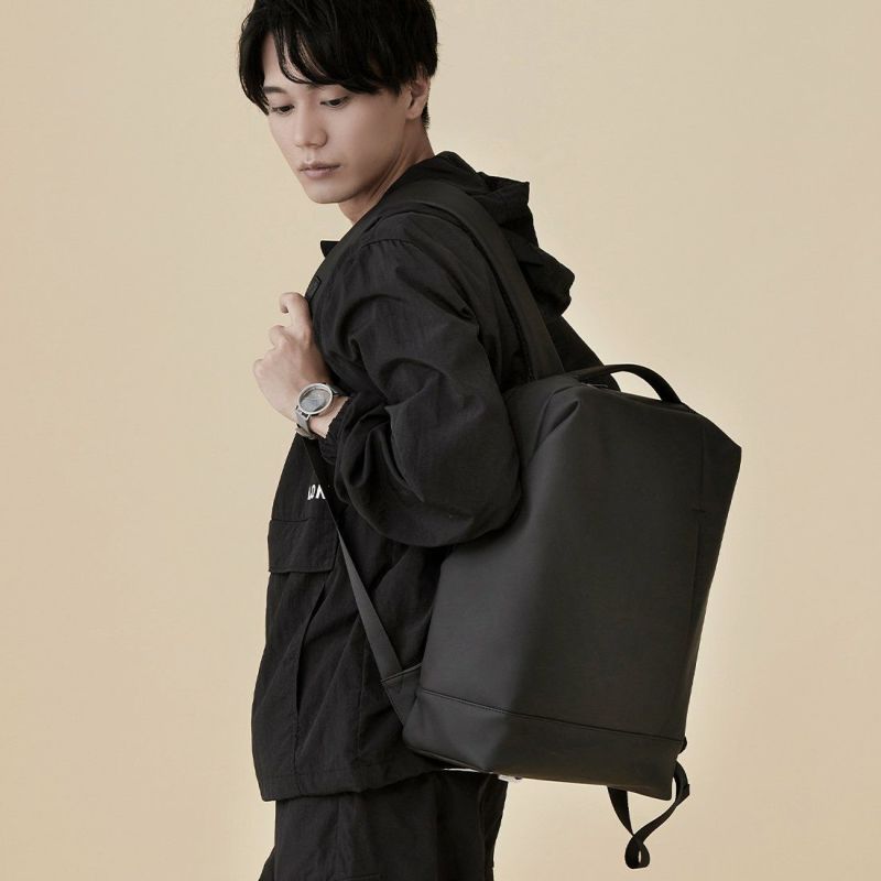 KLONリュッククローンメンズレディースMATTECOATEDRUCKSACK-BOD16Lバックパックリュックサック通学通勤撥水おしゃれブラック黒モノトーン