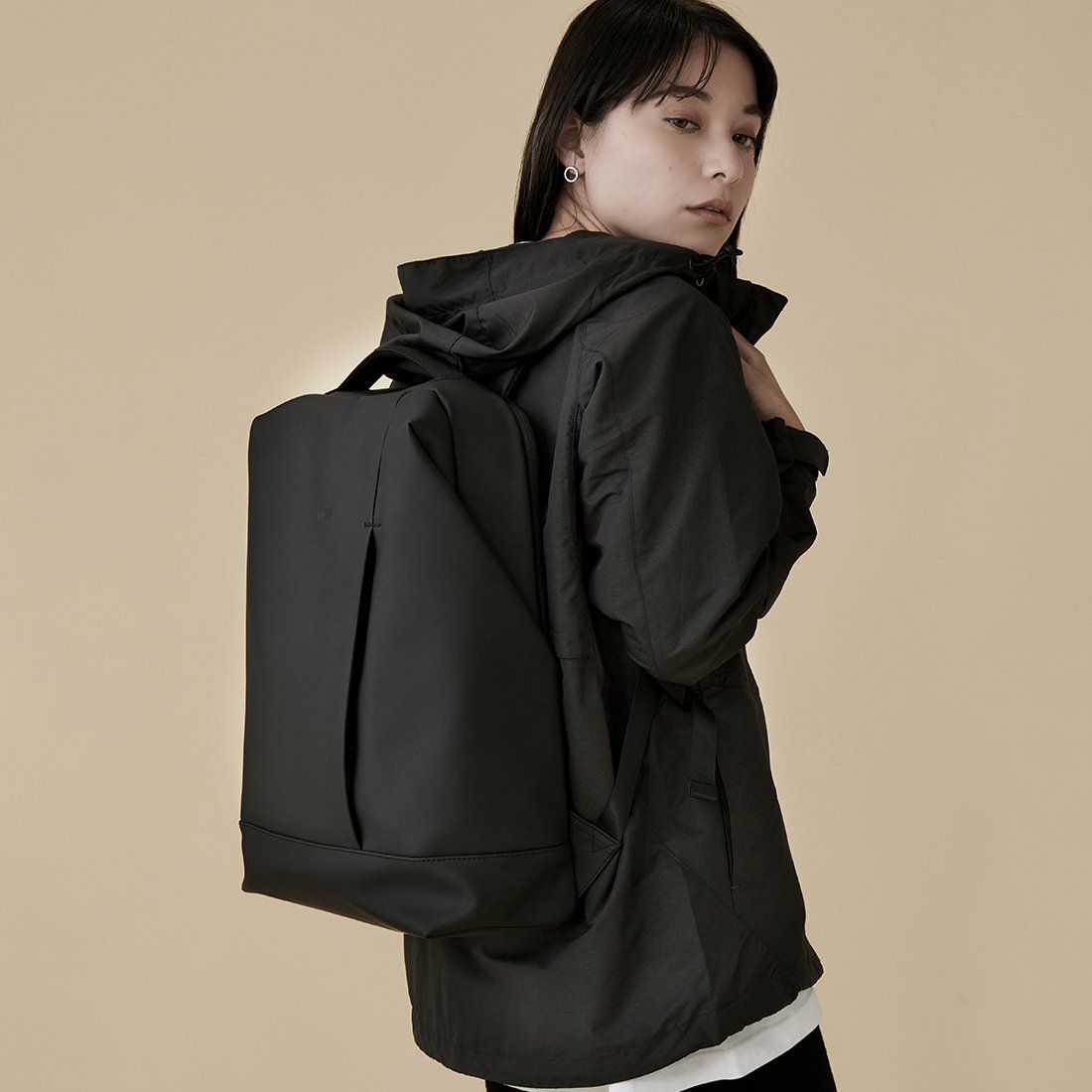 KLONリュッククローンメンズレディースMATTECOATEDRUCKSACK-BOD16Lバックパックリュックサック通学通勤撥水おしゃれブラック黒モノトーン