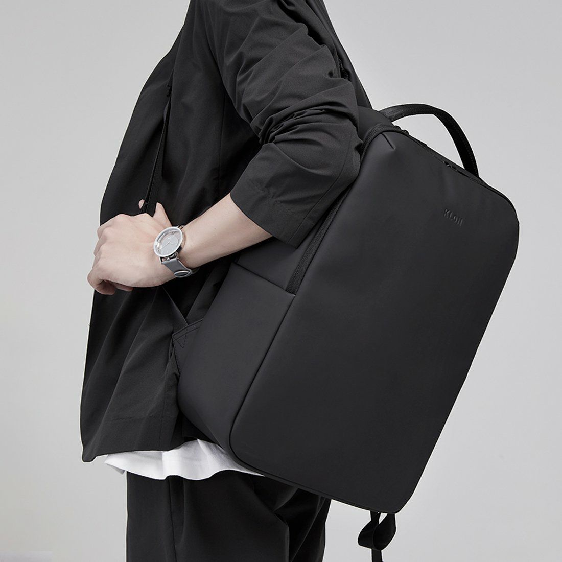 KLONリュッククローンメンズレディースKLONMATTECOATEDRUCKSACK-SQ11Lバックパックリュックサック小さめ通学通勤撥水おしゃれブラック黒