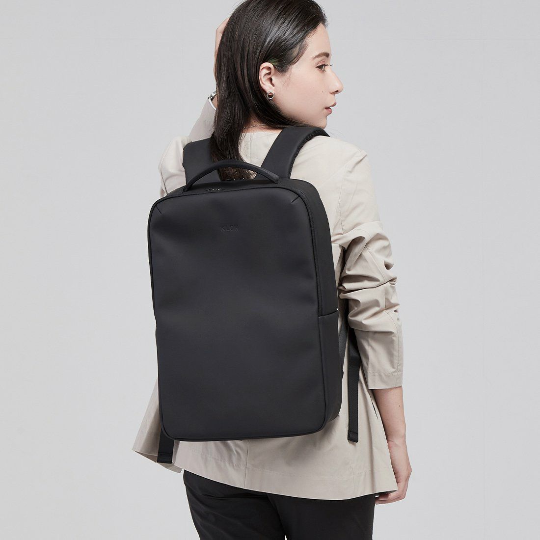 KLONリュッククローンメンズレディースKLONMATTECOATEDRUCKSACK-SQ11Lバックパックリュックサック小さめ通学通勤撥水おしゃれブラック黒