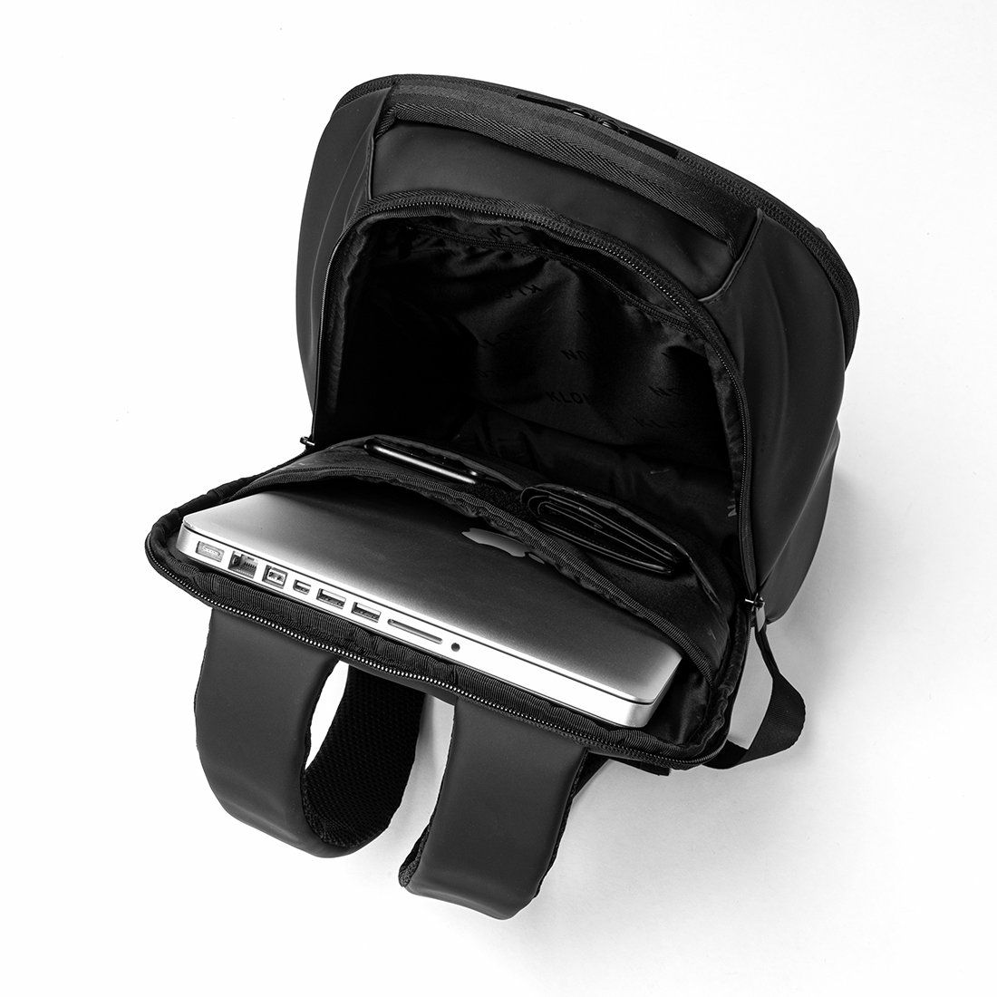 KLONリュッククローンメンズレディースKLONMATTECOATEDRUCKSACK-SQ11Lバックパックリュックサック小さめ通学通勤撥水おしゃれブラック黒
