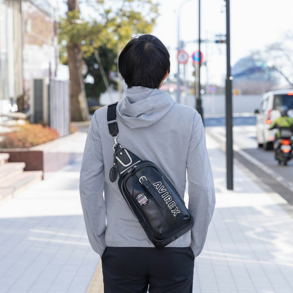 【限定】AVIREXアビレックスボディバッグ本革ショルダーバッグワンショルダーバッグONESHOULDERブルトリミテッドエディションBULTOLIMITRDEDITIONメンズレディースレザーアヴィレックスAVX5629
