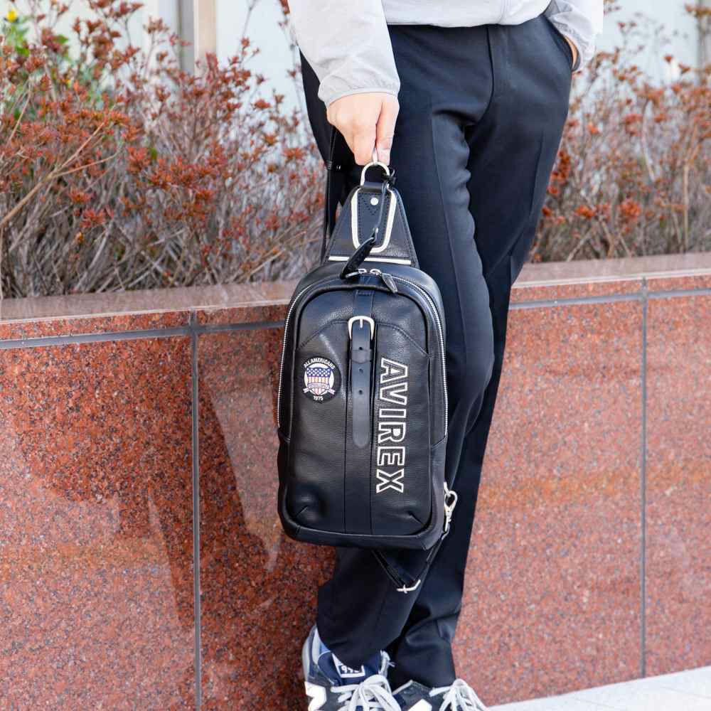 【限定】AVIREXアビレックスボディバッグ本革ショルダーバッグワンショルダーバッグONESHOULDERブルトリミテッドエディションBULTOLIMITRDEDITIONメンズレディースレザーアヴィレックスAVX5629