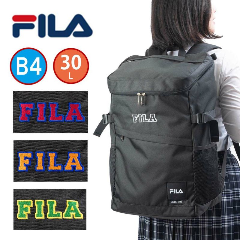 【2023新作】フィラリュックFILA30LB4ボックス型大容量レトロ男子女子メンズレディース中学生高校生女子高生リュックサックスクールリュック通学リュックスポーツリュックブランド7804