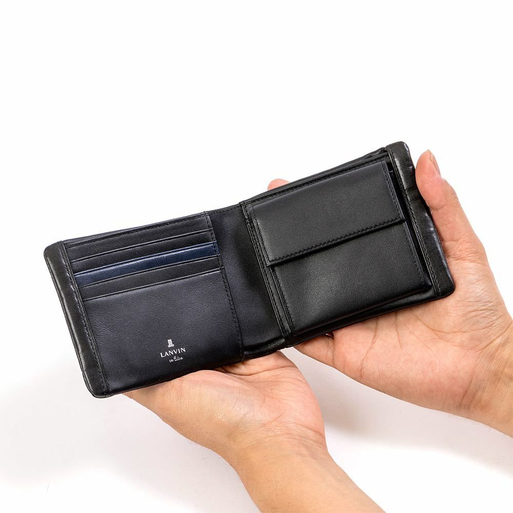 LANVINenBleu二つ折り財布ランバンオンブルーマルセイユ財布二つ折りメンズレディース2つ折り財布本革革レザー男性折りたたみギフトプレゼント人気ブランドランバンオンブルー536603