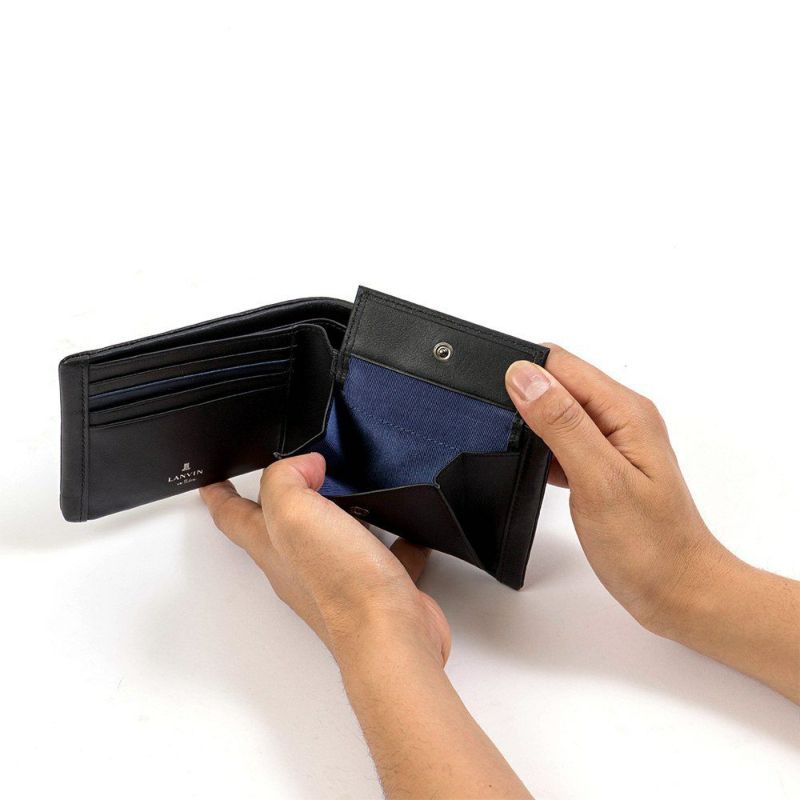 LANVINenBleu二つ折り財布ランバンオンブルーマルセイユ財布二つ折りメンズレディース2つ折り財布本革革レザー男性折りたたみギフトプレゼント人気ブランドランバンオンブルー536603