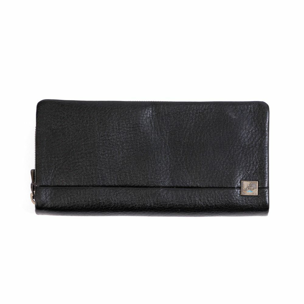 LANVINenBleu長財布財布人気ブランド本革革レザーロングウォレットラウンドファスナーギフトプレゼント彼氏人気ランバンオンブルー536606