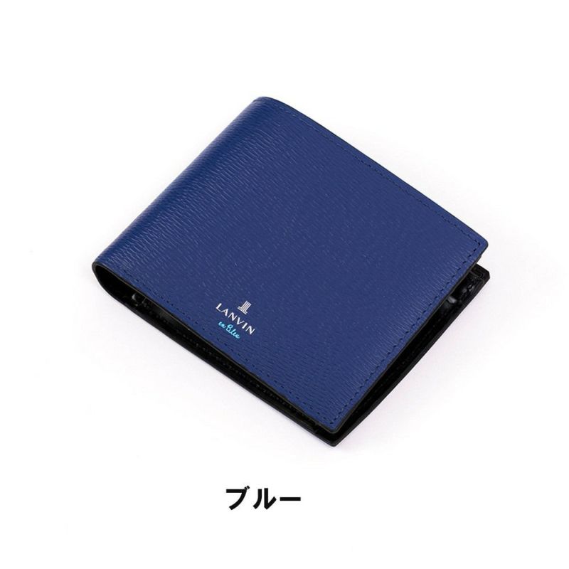 LANVINenBleu二つ折り財布ランバンオンブルーワグラム財布二つ折りメンズレディース2つ折り財布本革レザー男性折りたたみギフトプレゼント人気ブランドランバンオンブルービジネス579604