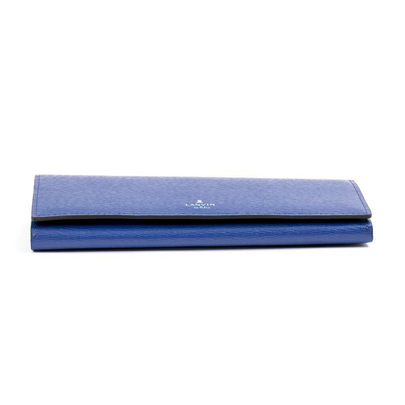 LANVINenBleu長財布ランバンオンブルーワグラム財布人気ブランド本革革レザーかぶせ札入れ薄いギフトプレゼント彼氏人気ビジネスシンプルランバンオンブルー579605