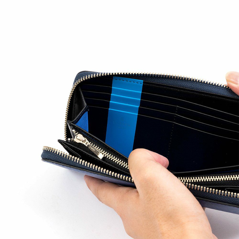 LANVINenBleu長財布ランバンオンブルーワグラム財布人気ブランド本革革レザーラウンドファスナーファスナー付きギフトプレゼント彼氏人気ビジネスシンプルランバンオンブルー579606