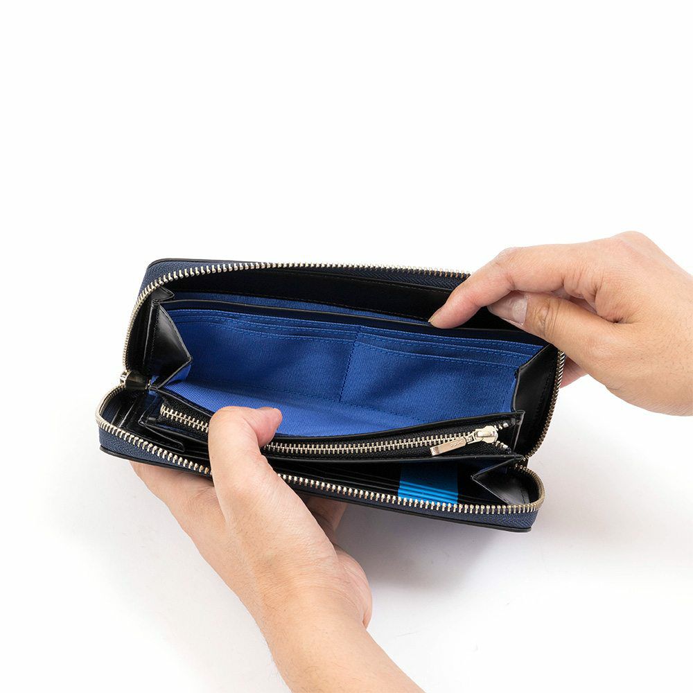 LANVINenBleu長財布ランバンオンブルーワグラム財布人気ブランド本革革レザーラウンドファスナーファスナー付きギフトプレゼント彼氏人気ビジネスシンプルランバンオンブルー579606