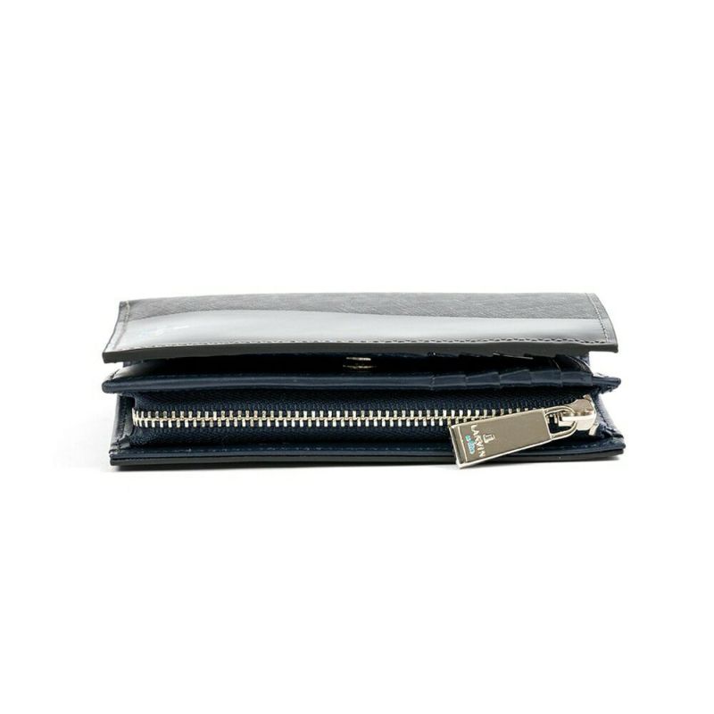 LANVINenBleu二つ折り財布ミドルウォレットランバンオンブルーパーシャル縦型財布二つ折りメンズレディース本革レザー男性ギフトプレゼント大容量人気ブランドランバンオンブルー555614