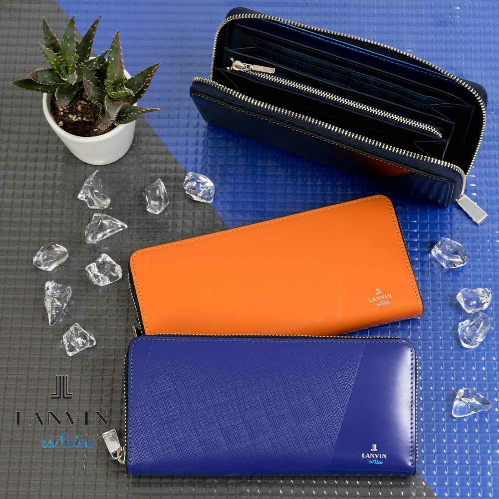LANVINenBleu長財布ランバンオンブルーパーシャル財布ブランド本革革レザーラウンドファスナーファスナー付きギフトプレゼント彼氏人気ビジネスシンプルランバンオンブルー555616