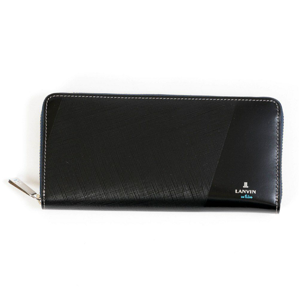LANVINenBleu長財布ランバンオンブルーパーシャル財布ブランド本革革レザーラウンドファスナーファスナー付きギフトプレゼント彼氏人気ビジネスシンプルランバンオンブルー555616