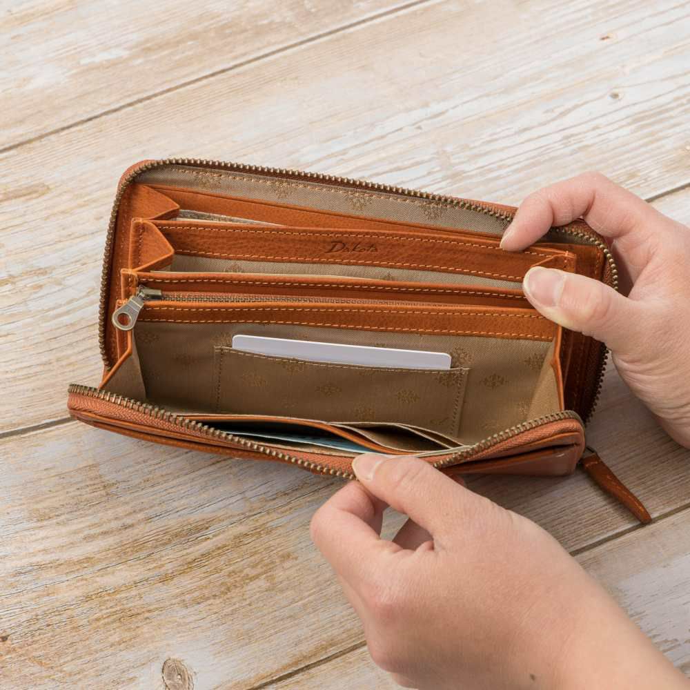 ダコタDakota長財布レディースエザーゴノラウンドファスナー財布ファスナーレディース財布レディース長財布本革革レザー大容量ブランドおしゃれ薄いかわいい人気評判カード入れ多い30代40代50代30774