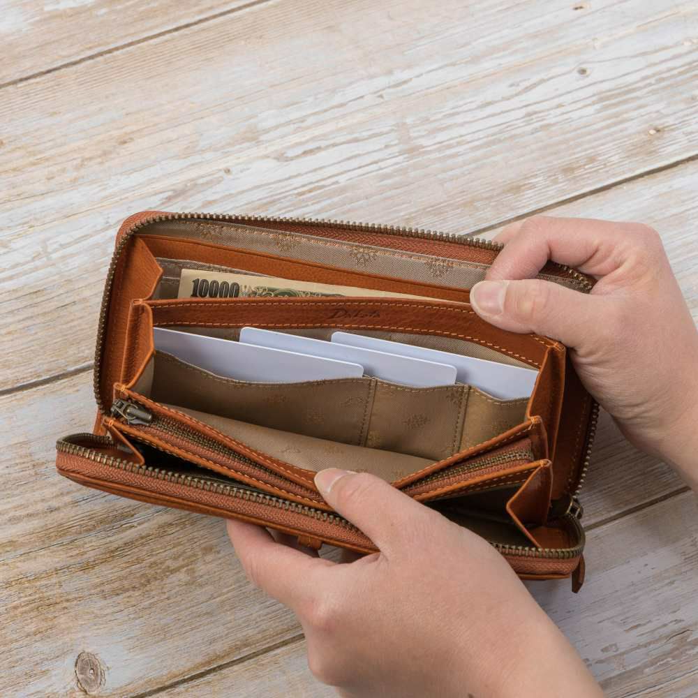 ダコタDakota長財布レディースエザーゴノラウンドファスナー財布ファスナーレディース財布レディース長財布本革革レザー大容量ブランドおしゃれ薄いかわいい人気評判カード入れ多い30代40代50代30774