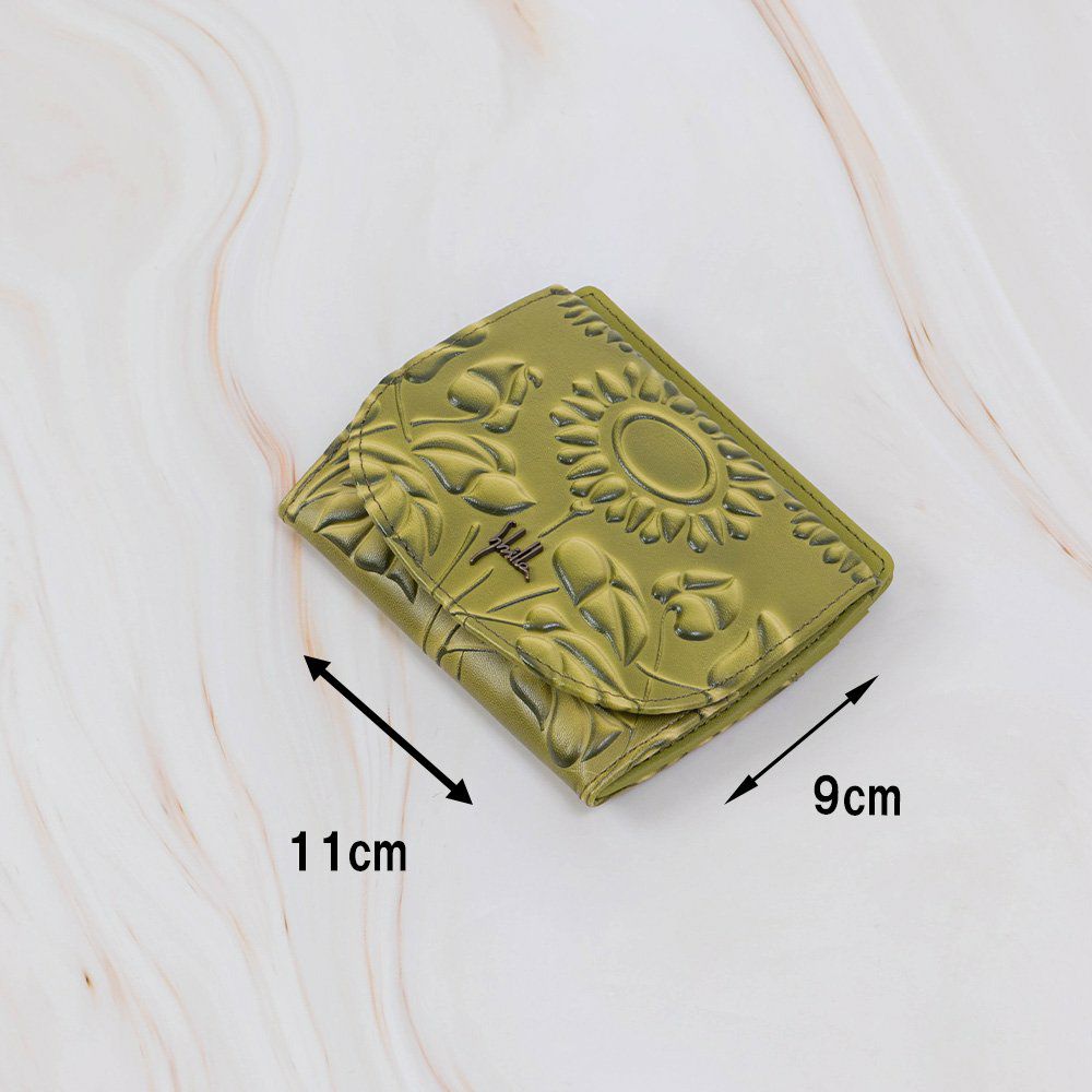 シビラ小銭入れ財布sybillaソンブラレディースブランドかわいい本革革花柄緑色オレンジブルーグリーン5470445