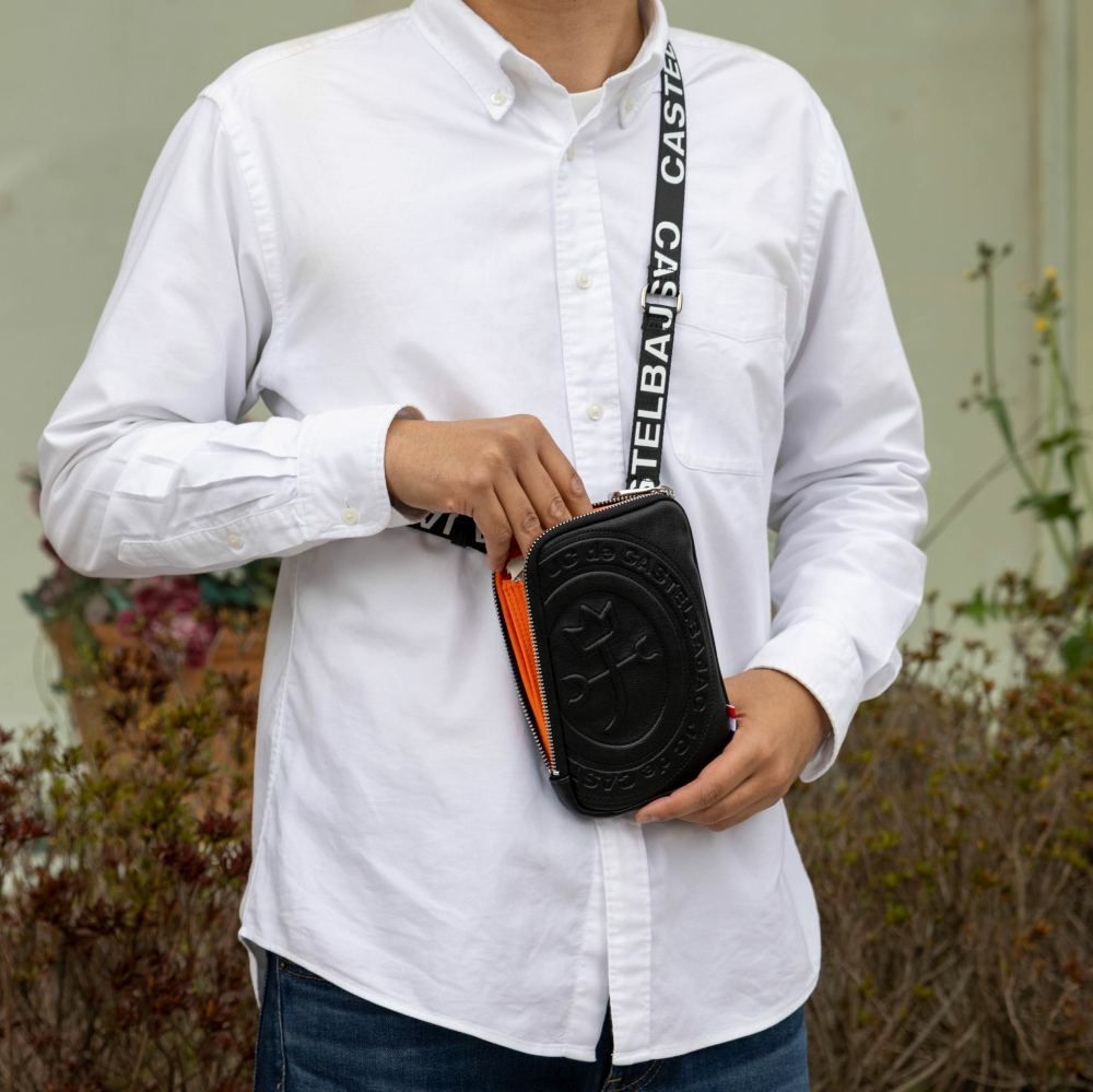 カステルバジャックスマホショルダースマホポーチバッグショルダーバッグポルテCASTELBAJACメンズレディース財布ショルダースマホショルダーバッグブランド小さめ薄い41101