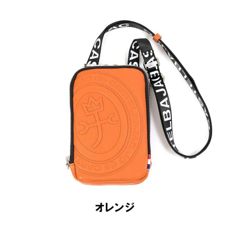 カステルバジャックスマホショルダーWルームスマホポーチバッグショルダーバッグポルテCASTELBAJACメンズレディース財布ショルダースマホショルダーバッグブランドダブルルーム薄い41102