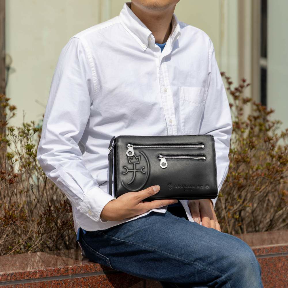 カステルバジャッククラッチバッグセカンドバッグトリエIICASTELBAJAC本革メンズレディースバッグセカンドバッククラッチバックブランドレザー革おしゃれ75201