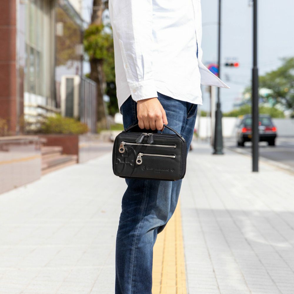 カステルバジャッククラッチバッグセカンドバッグWルームトリエIICASTELBAJAC本革メンズレディースバッグセカンドバッククラッチバックブランドレザー革おしゃれ75202