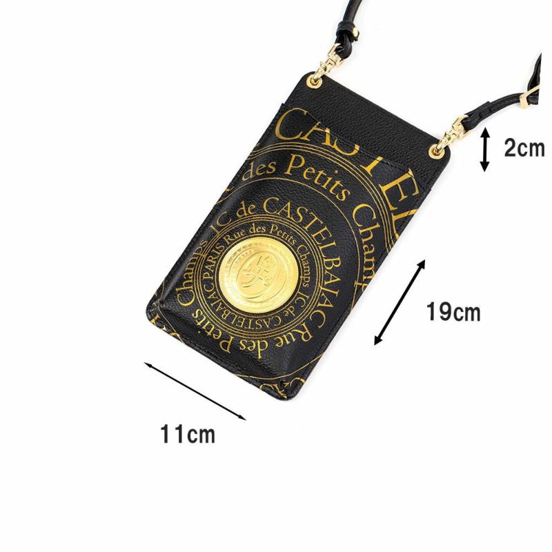 カステルバジャックスマホショルダースマホポーチバッグショルダーバッグプルトンCASTELBAJACメンズレディース財布ショルダースマホショルダーバッグブランド小さめ薄い77121