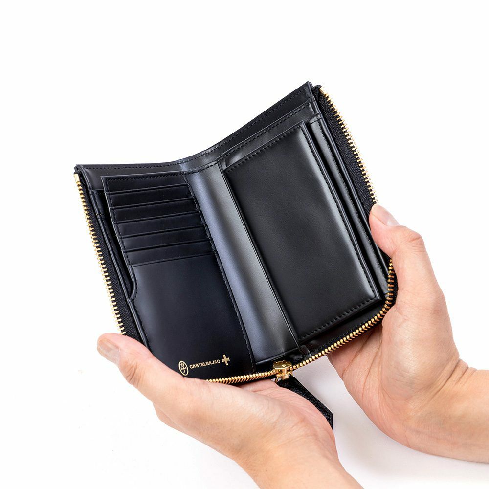 カステルバジャック財布二つ折りミドルウォレットプルトンファスナー縦型メンズレディースCASTELBAJAC二つ折り財布2つ折り財布本革レザー人気ブランド77621
