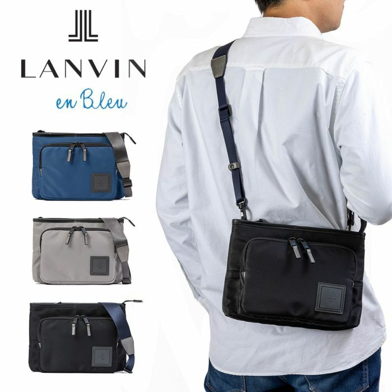 ランバンオンブルーショルダーバッグサコッシュLANVINenBleuショートメンズレディースブランド薄いコンパクト大人おしゃれ人気スマートショルダーバック斜めかけバッグ斜め掛けバッグ541101