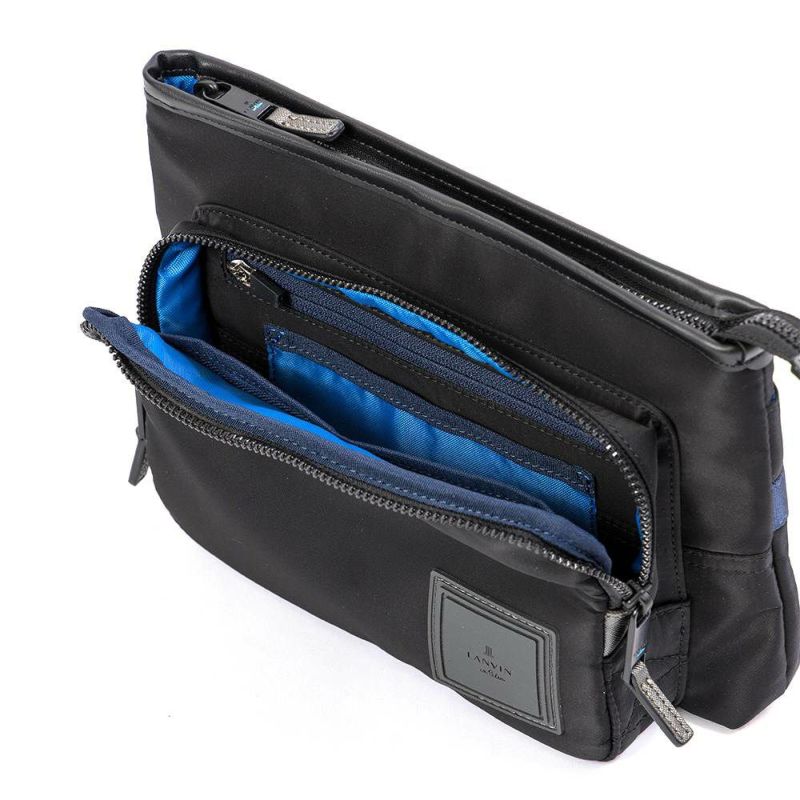 ランバンオンブルーショルダーバッグサコッシュLANVINenBleuショートメンズレディースブランド薄いコンパクト大人おしゃれ人気スマートショルダーバック斜めかけバッグ斜め掛けバッグ541101