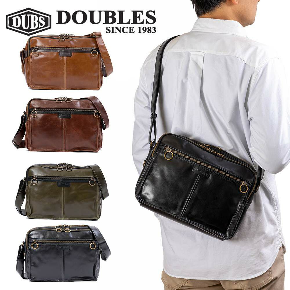 DOUBLESダブルスショルダーバッグB5バッグメンズレディース本革革レザーブランドおしゃれショルダーBCG-7405
