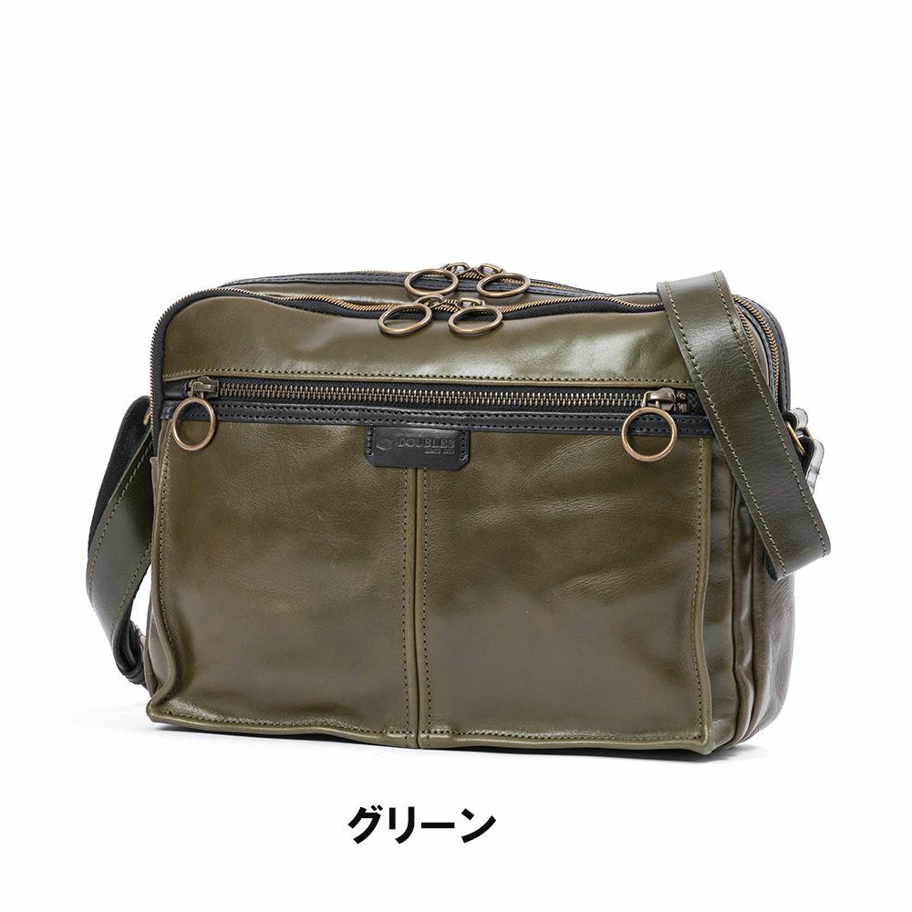 DOUBLESダブルスショルダーバッグB5バッグメンズレディース本革革レザーブランドおしゃれショルダーBCG-7405