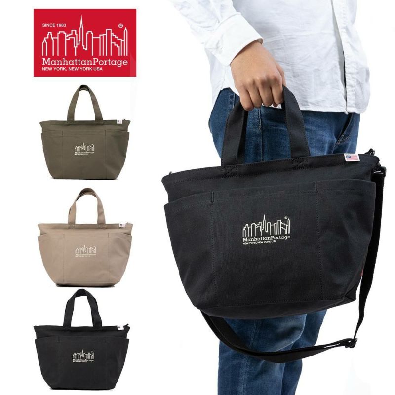 マンハッタンポーテージミニトートショルダーバッグ2WAYManhattanPortageメンズレディースキャンバスコットンミニトートバッグトートバッグミニブランド大人人気WhitestoneToteBagCanvas