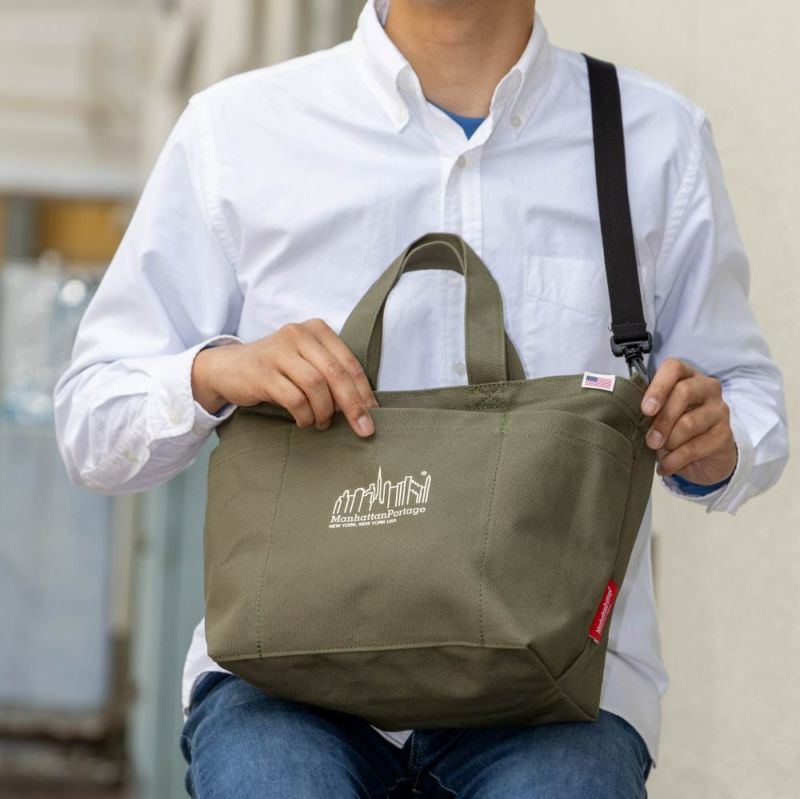 マンハッタンポーテージミニトートショルダーバッグ2WAYManhattanPortageメンズレディースキャンバスコットンミニトートバッグトートバッグミニブランド大人人気WhitestoneToteBagCanvas