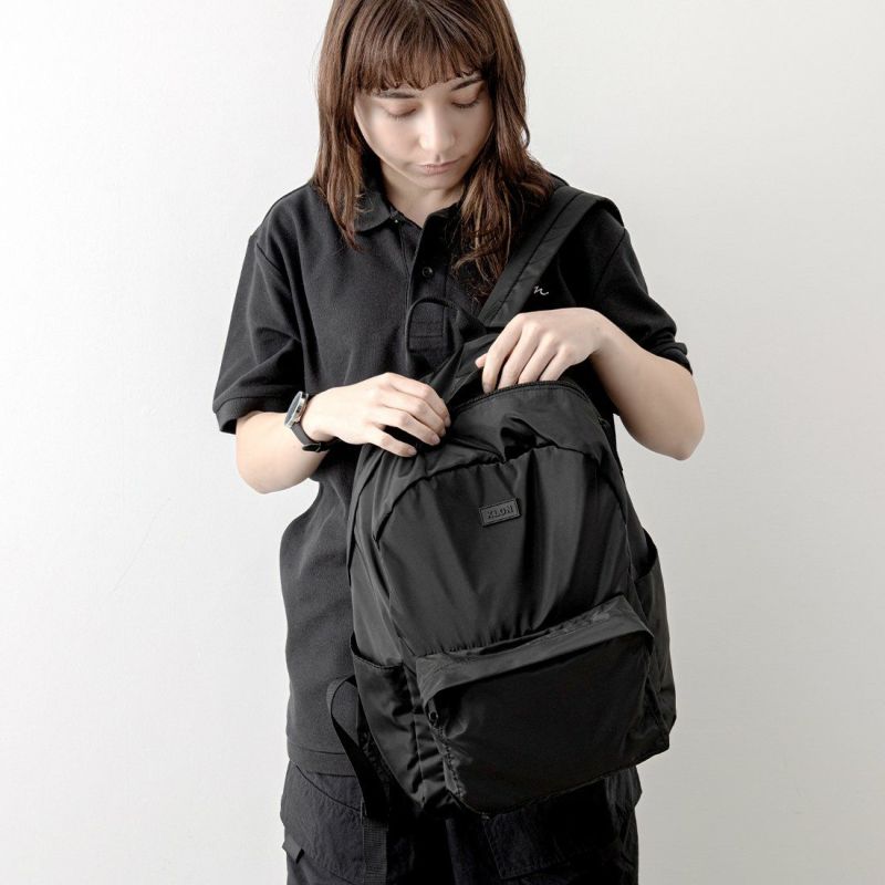 KLONリュッククローンレディースメンズKLONPACKABLE2WAYBACKPACKバックパックリュックサック折りたたみ軽量小さめショルダーバッグおしゃれブラック黒