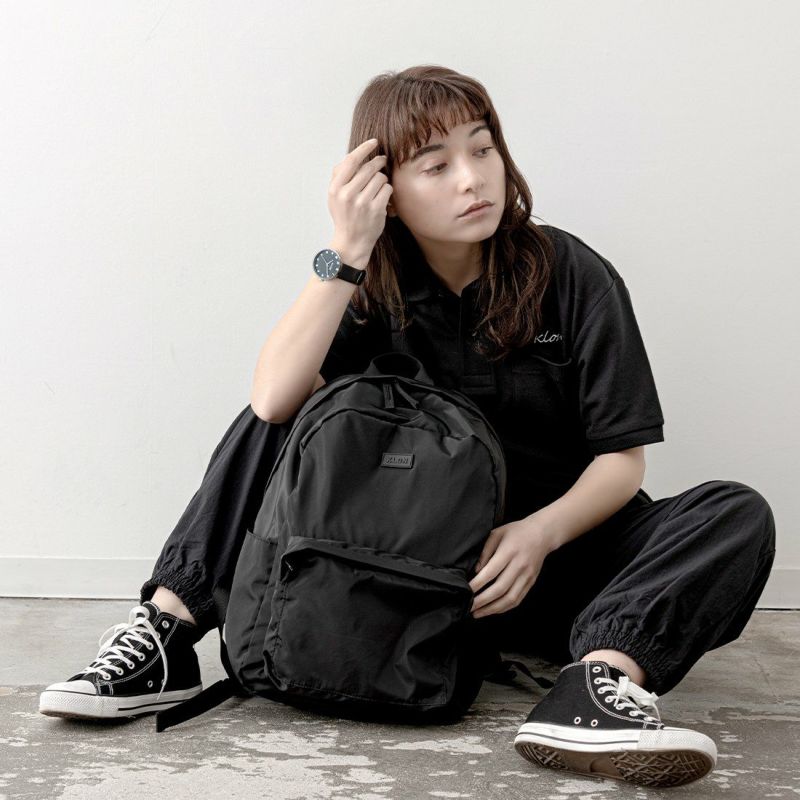 KLONリュッククローンレディースメンズKLONPACKABLE2WAYBACKPACKバックパックリュックサック折りたたみ軽量小さめショルダーバッグおしゃれブラック黒