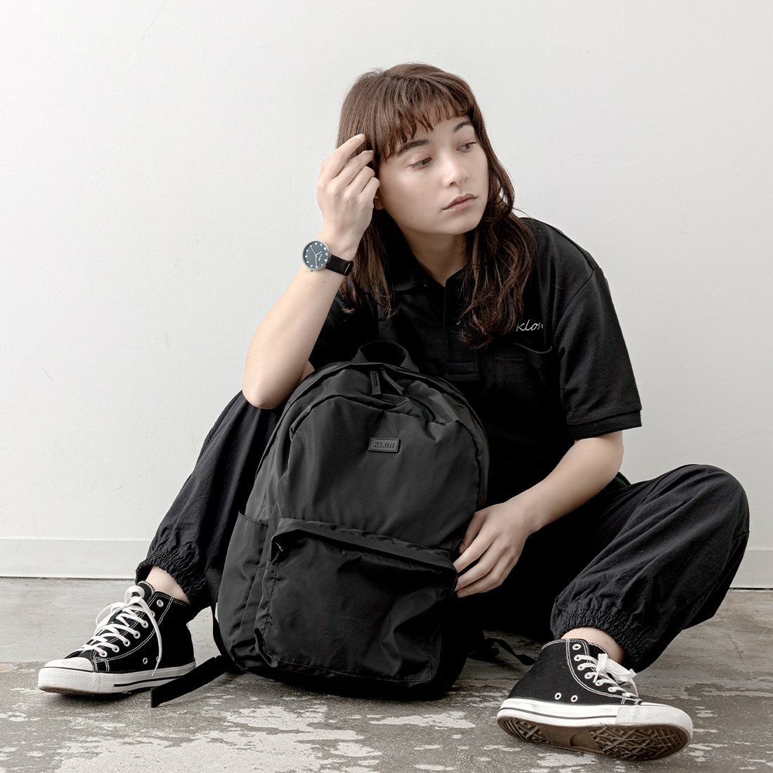 KLONリュッククローンレディースメンズKLONPACKABLE2WAYBACKPACKバックパックリュックサック折りたたみ軽量小さめショルダーバッグおしゃれブラック黒