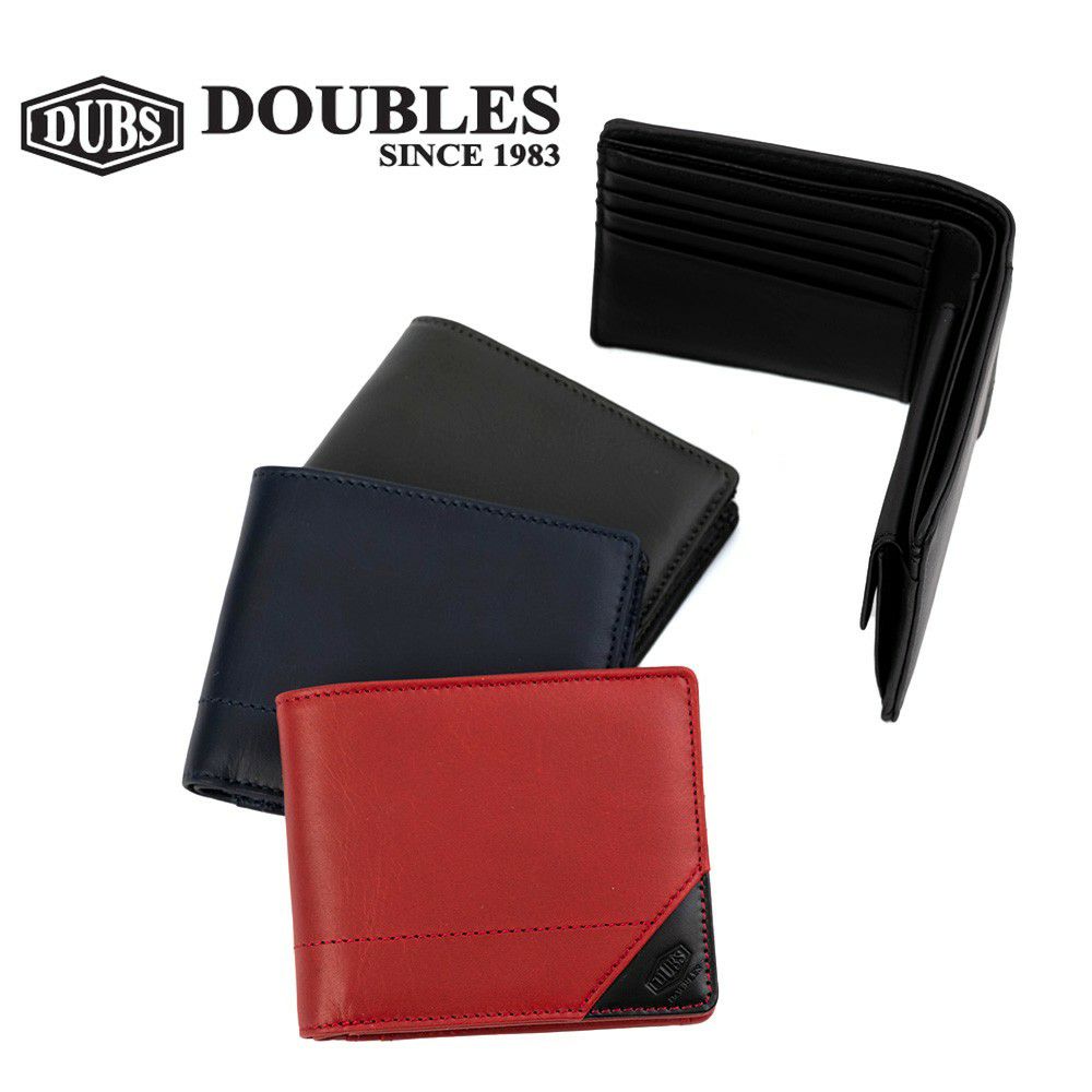 DOUBLESダブルス財布二つ折りメンズレディース二つ折り財布本革革レザー2つ折り2つ折り財布ウォレット彼氏折りたたみギフトプレゼント人気ブランド薄いミニ財布KNJ-7731