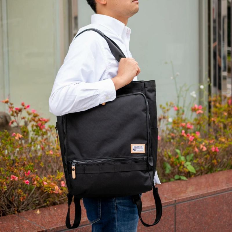 ムスタッシュmoustacheontimeビジネスリュックリュックビジネスバッグA4リュックリュックサックビジネス2WAYトートバックトートバッグ撥水カバーカジュアルメンズ通勤通勤リュック多機能ブラック黒人気ブランドJKA-2011