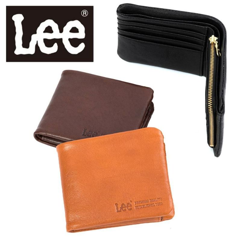 Leeリー財布二つ折りメンズレディース二つ折り財布本革革レザー2つ折り2つ折り財布ウォレット彼氏折りたたみギフトプレゼント人気ブランド薄い小銭入れあり小銭入れ付きミニ財布320-1925